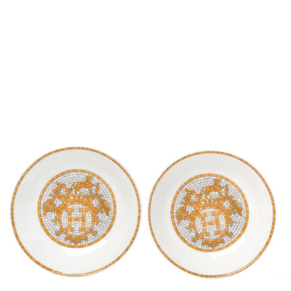 Hermes Porcelain Mosaique au 24 Soy Dish Set of 2 1 of 4