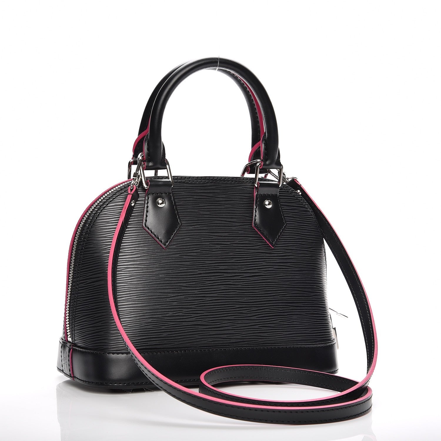 Louis Vuitton Epi Alma BB Black Hot Pink 3 of 6
