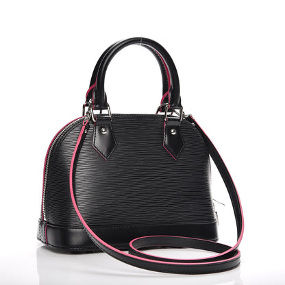 Louis Vuitton Epi Alma BB Black Hot Pink 3 of 6