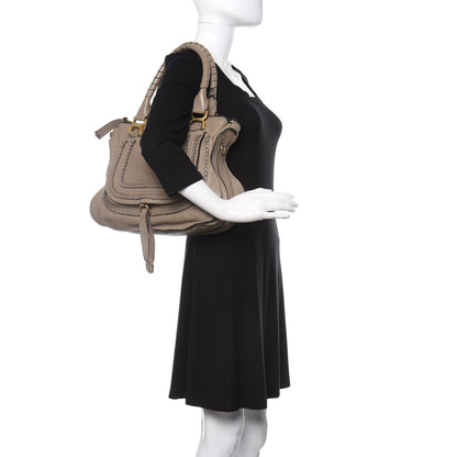 Chloe Calfskin Braided Medium Marcie Satchel Motty Grey 2 of 15