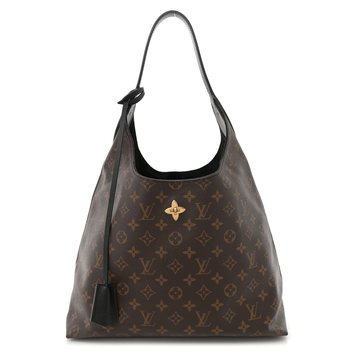 Louis Vuitton Monogram Flower Hobo Black 1 of 11