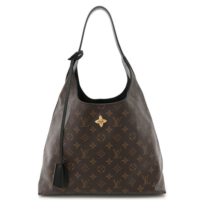 Louis Vuitton Monogram Flower Hobo Black 1 of 11