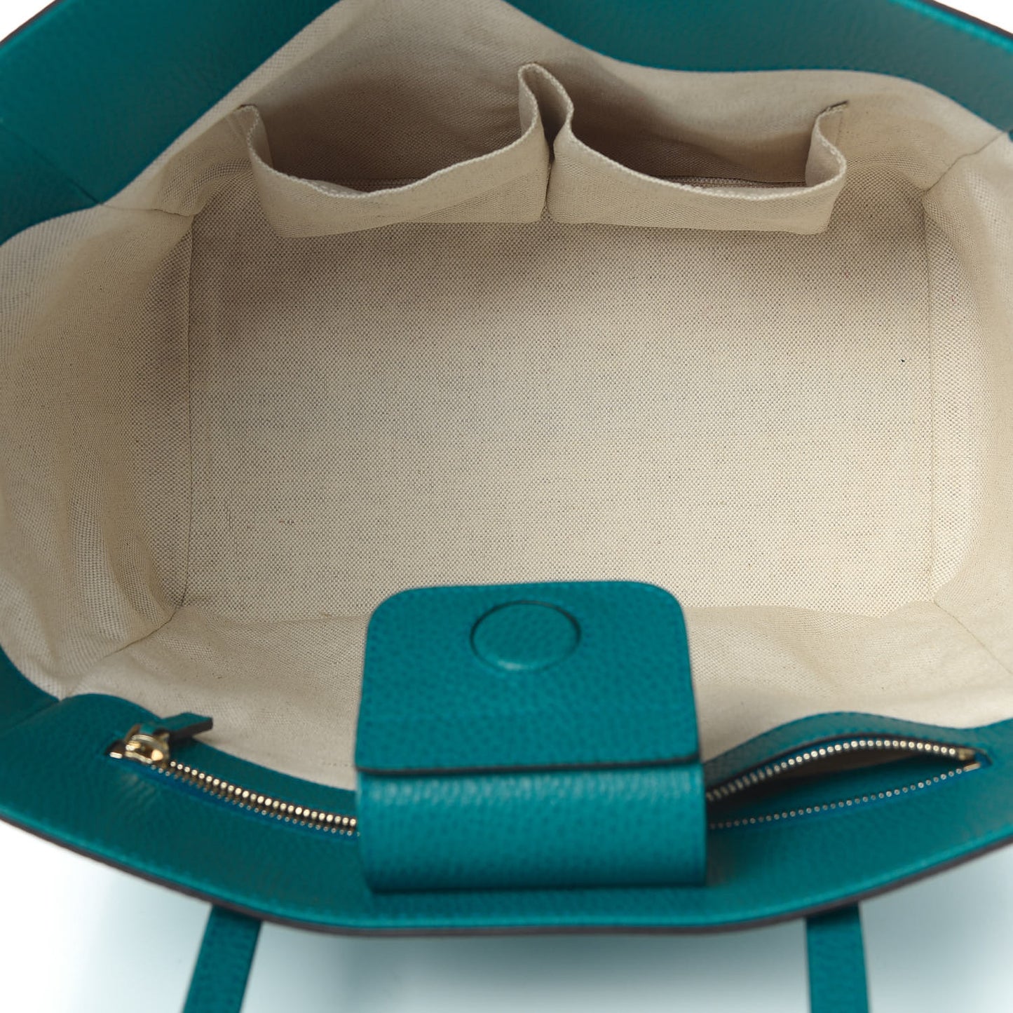Dollar Calfskin Small Swing Tote Deep Cobalt