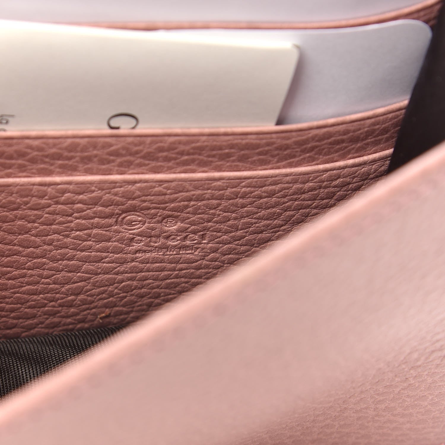 Gucci Dollar Calfskin Interlocking G Chain Wallet Soft Pink 6 of 9