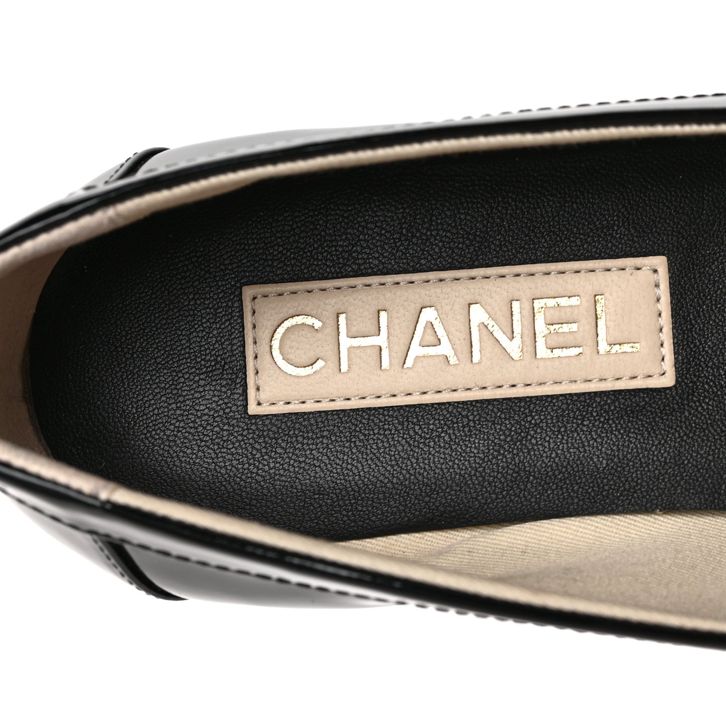 Patent CC Mocassin Loafers 38 Black