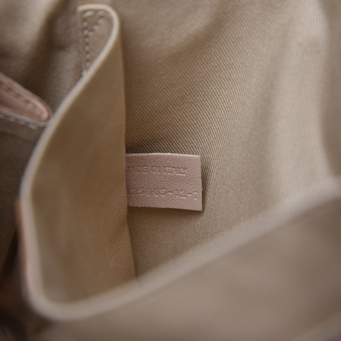 Calfskin Lucy Shoulder Bag Beige