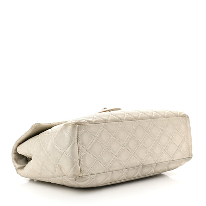 Chanel Metallic Lambskin Quilted Maxi Single Flap Silver 4 of 14