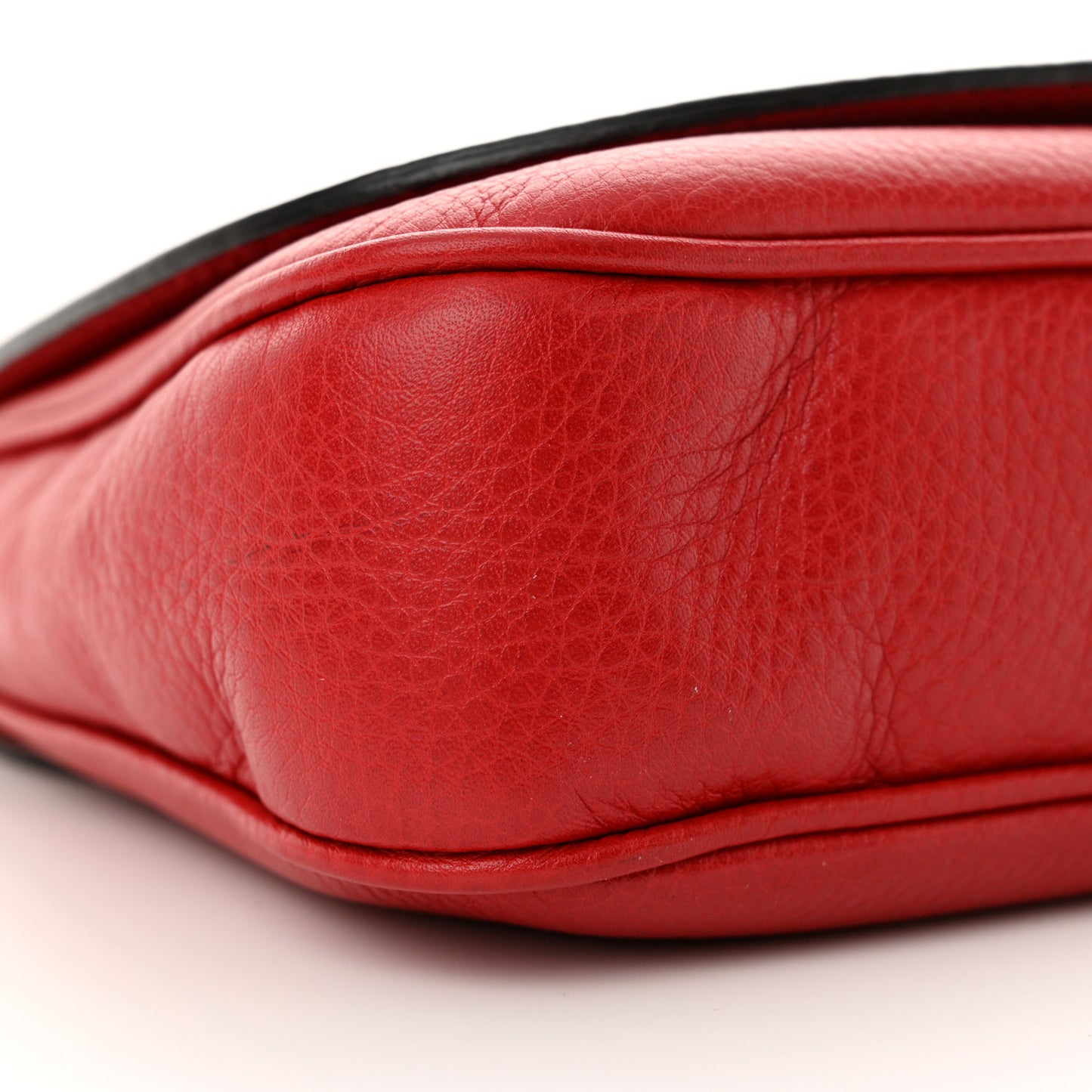 Pebbled Calfskin Medium Soho Flap Crossbody Vibrant Red