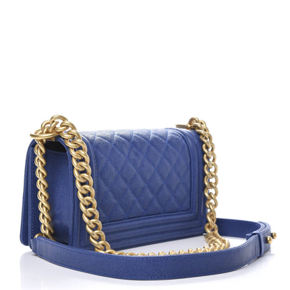 Chanel Caviar Quilted Small Boy Flap Dark Blue 3 of 11