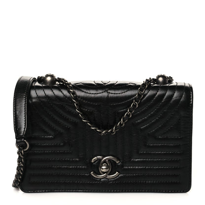 Chanel Glazed Calfskin Quilted Small Korean Garden Flap Black 1 of 10