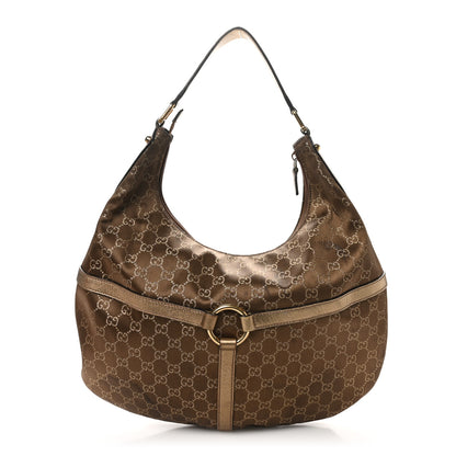 Gucci Canvas GG Reins Hobo Bronze 1 of 11