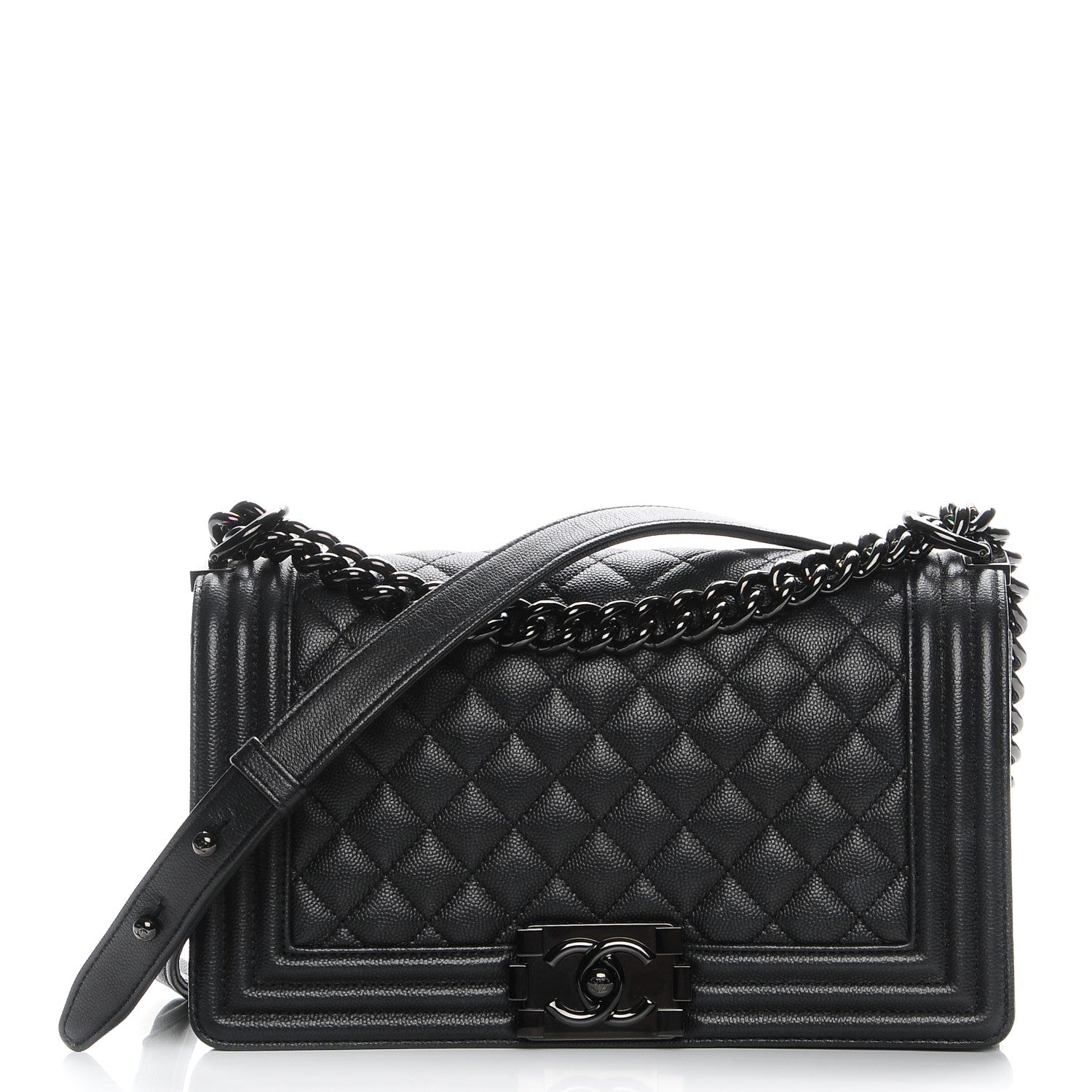 Chanel Caviar Quilted Medium Boy Flap So Black 1 of 7