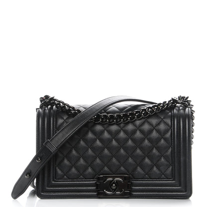 Chanel Caviar Quilted Medium Boy Flap So Black 1 of 7
