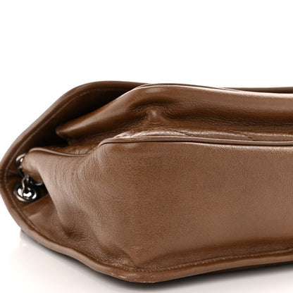 Saint Laurent Crinkled Calfskin Matelasse Monogram Medium Niki Chain Satchel Tan Brown 8 of 10