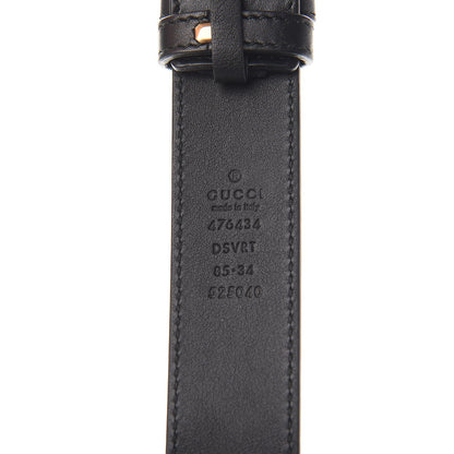Gucci Calfskin Matelasse GG Marmont Belt Bag 85 34 Black 8 of 9