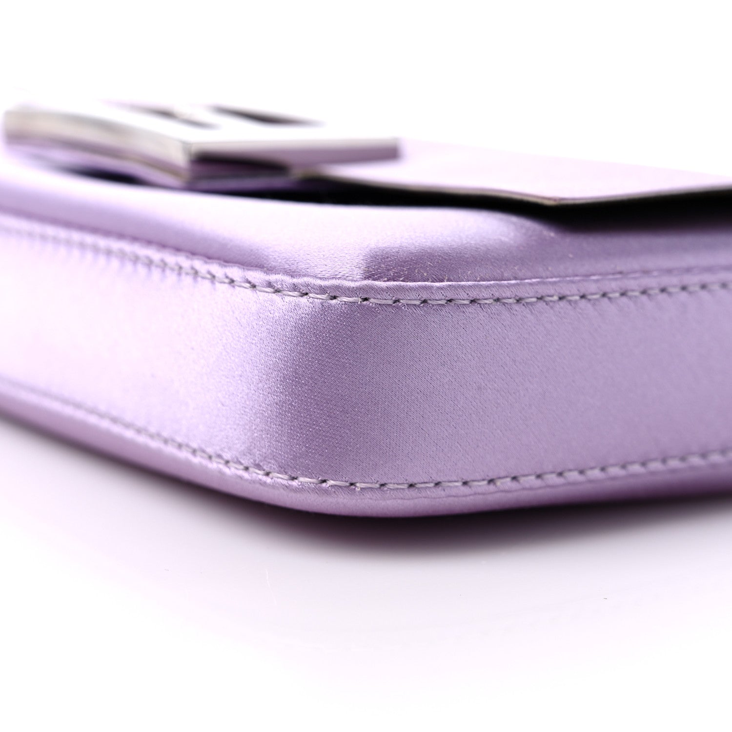Fendi Silk Satin Phone Baguette Lilla 8 of 10