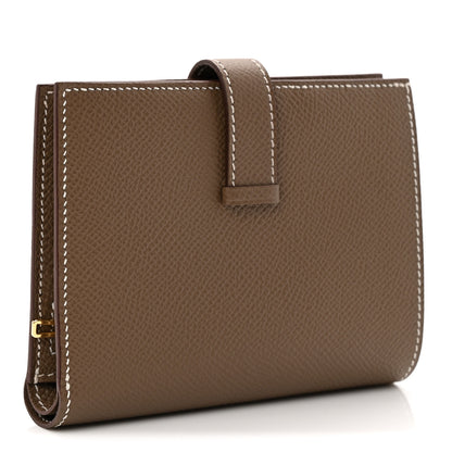 Hermes Epsom Bearn Compact Wallet Etoupe 3 of 7