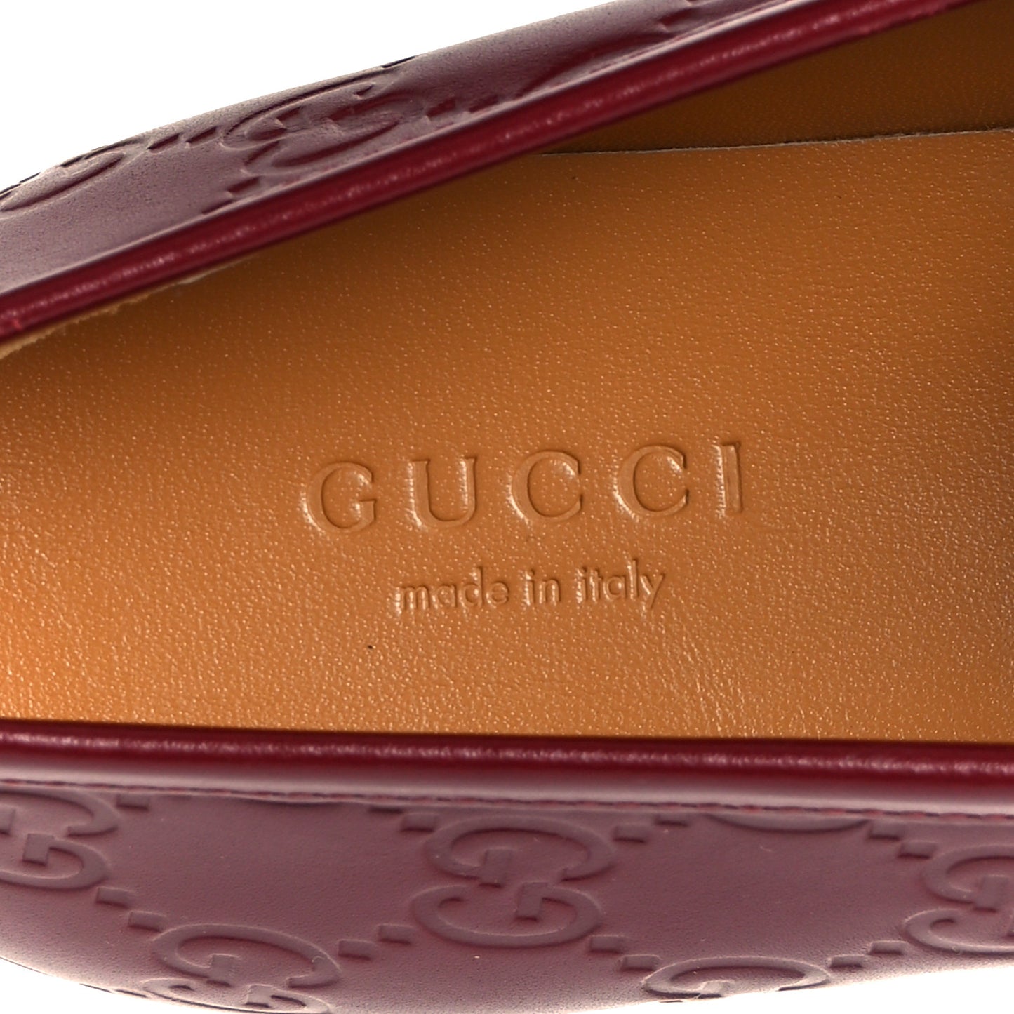 Guccissima Womens Jordaan Loafers 37.5 Rosso Ancora