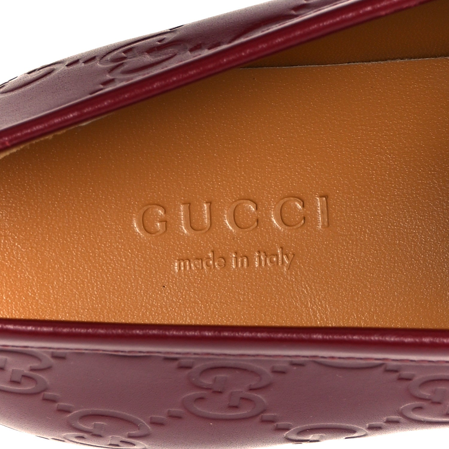 Gucci Guccissima Womens Jordaan Loafers 37.5 Rosso Ancora 7 of 11