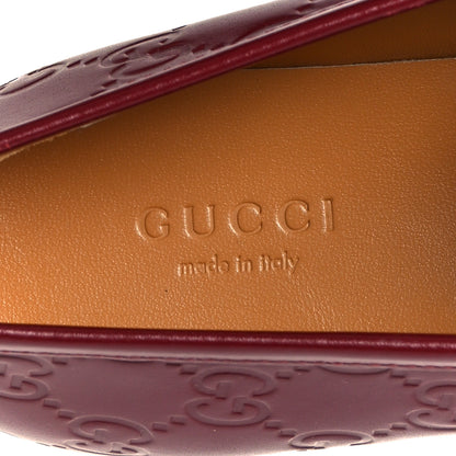 Gucci Guccissima Womens Jordaan Loafers 37.5 Rosso Ancora 7 of 11