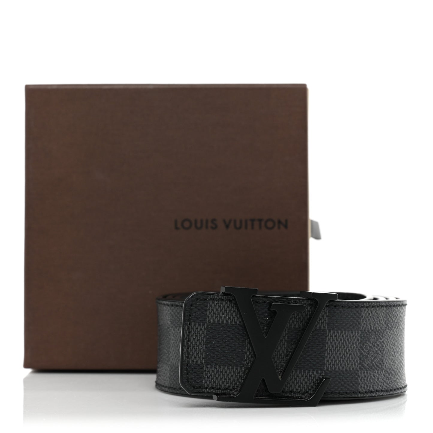 Damier Graphite 40mm LV Initiales Belt 95 38