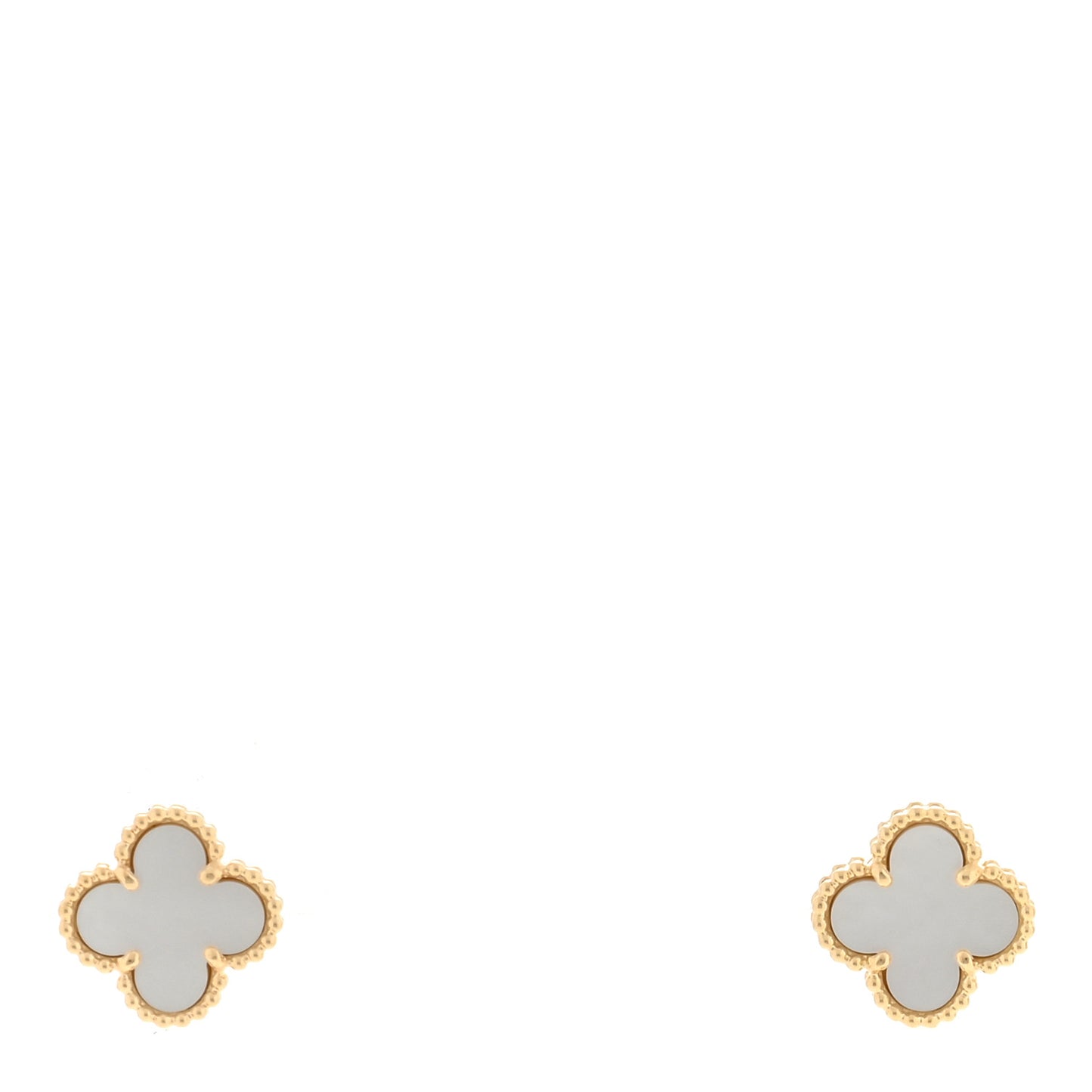 18K Yellow Gold Mother of Pearl Sweet Alhambra Earrings