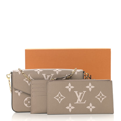 Louis Vuitton Empreinte Monogram Giant Felicie Pochette Tourterelle Creme 13 of 13