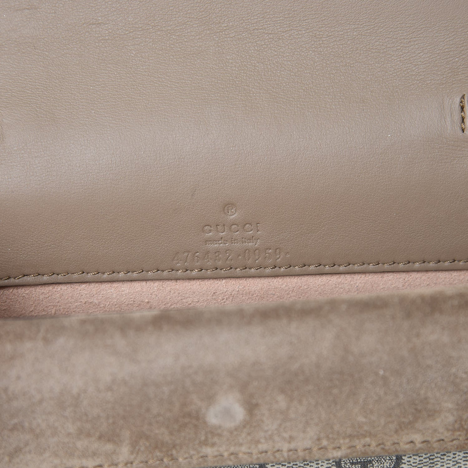 Gucci GG Supreme Monogram Super Mini Dionysus Shoulder Bag Taupe 6 of 7
