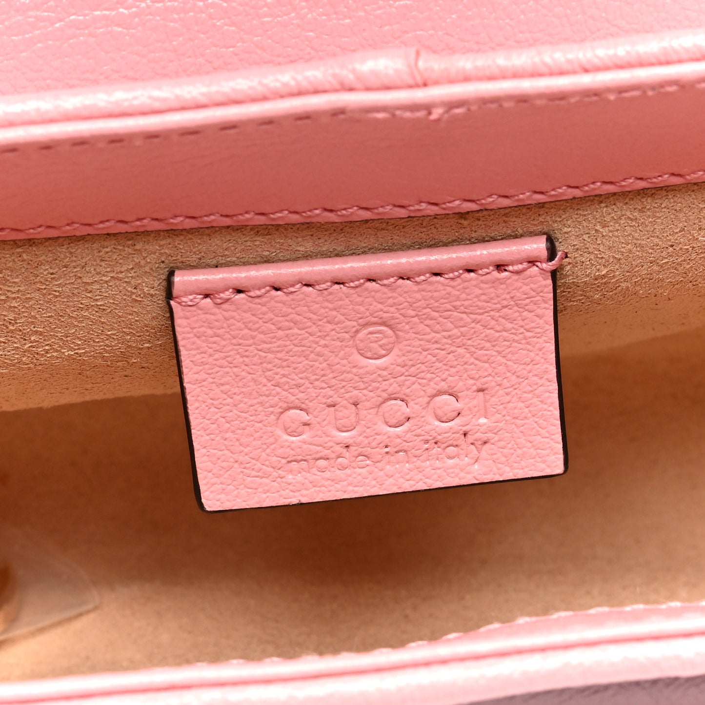 Azalea Calfskin Enamel Matelasse Diagonal Super Mini Torchon GG Marmont Shoulder Bag New Cherry Red Wild Rose