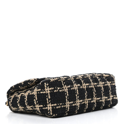 Chanel Tweed Quilted Medium Chanel 19 Flap Black Beige 4 of 11