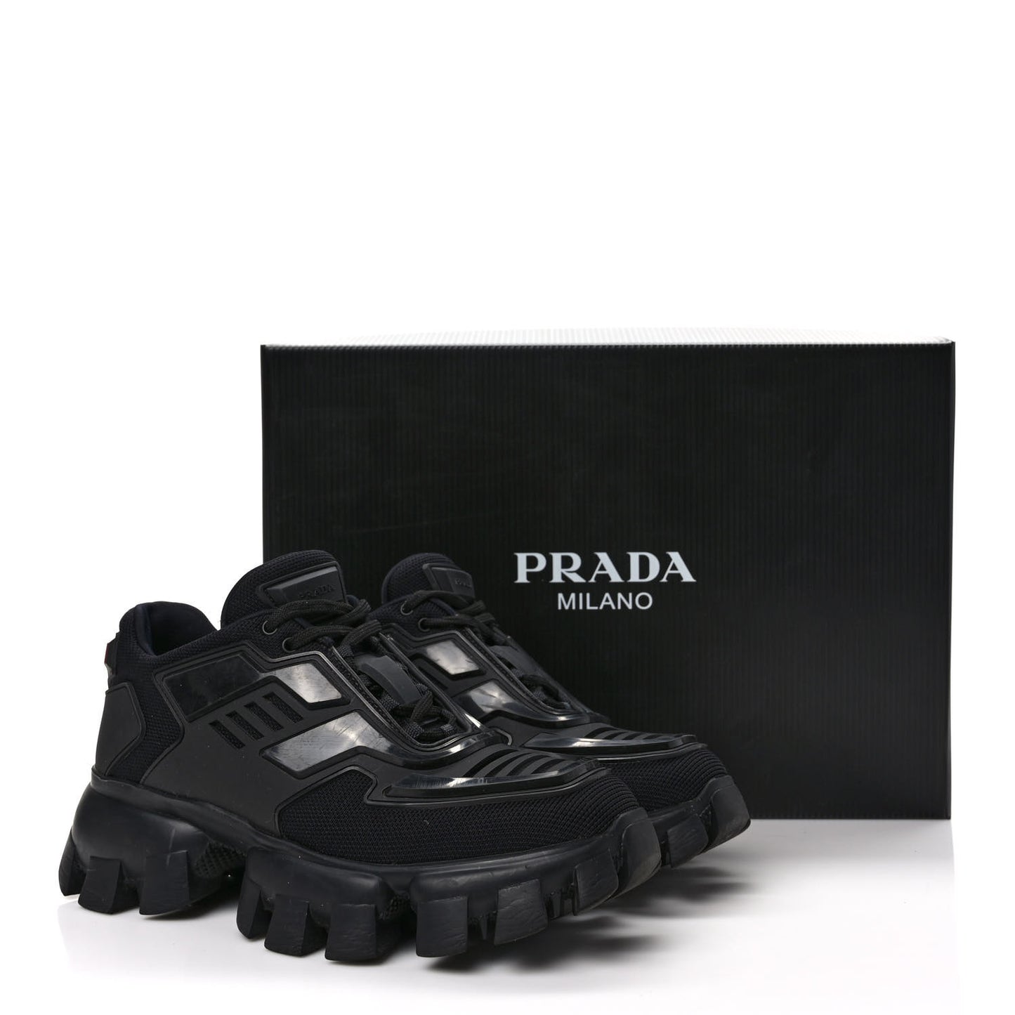 Rubber Technical Knit Fabric Cloudbust Thunder Sneakers 37 Black