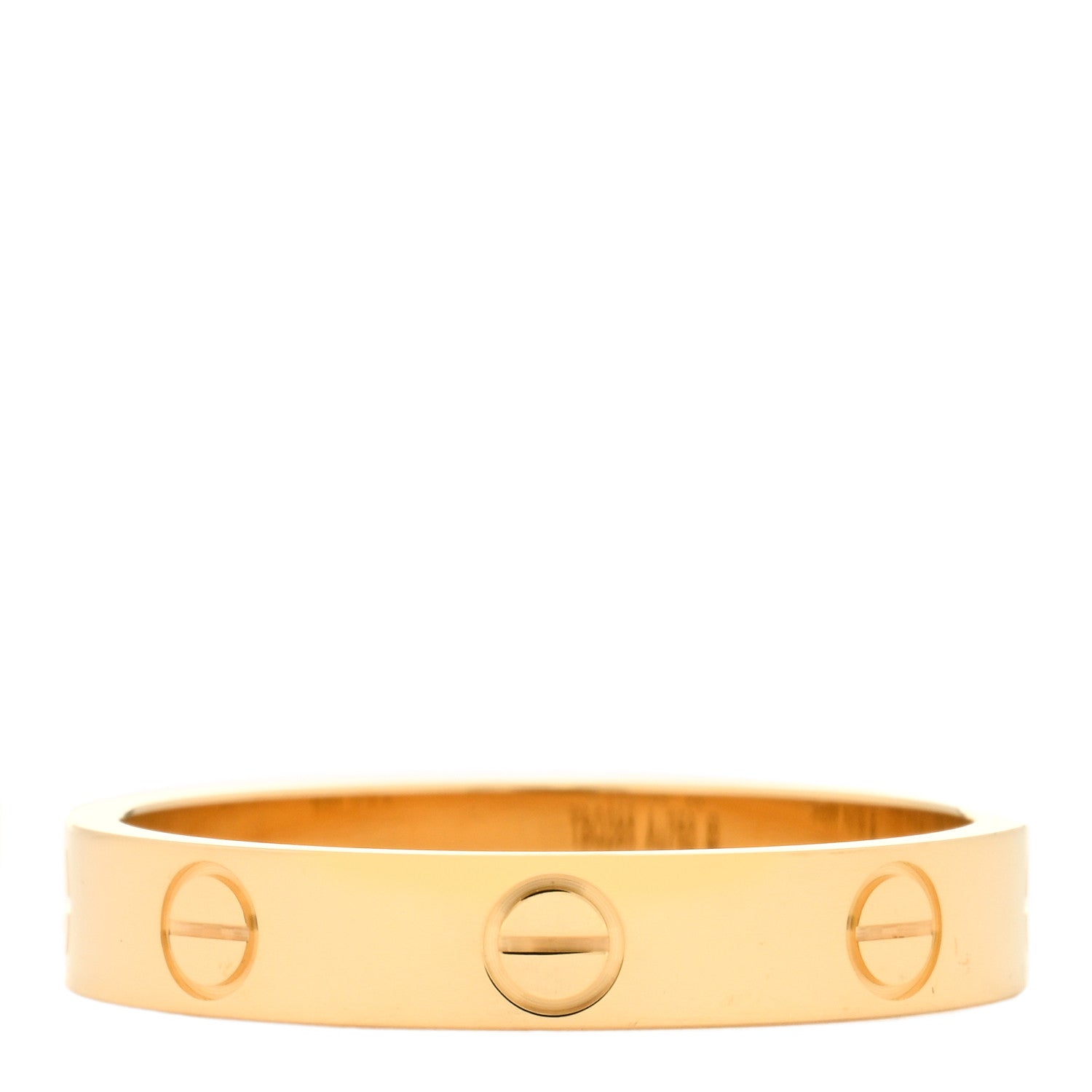 Cartier 18K Yellow Gold 3.5mm LOVE Wedding Band Ring 56 7.5 3 of 4