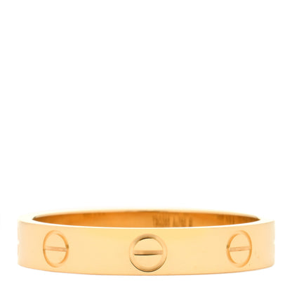 Cartier 18K Yellow Gold 3.5mm LOVE Wedding Band Ring 56 7.5 3 of 4