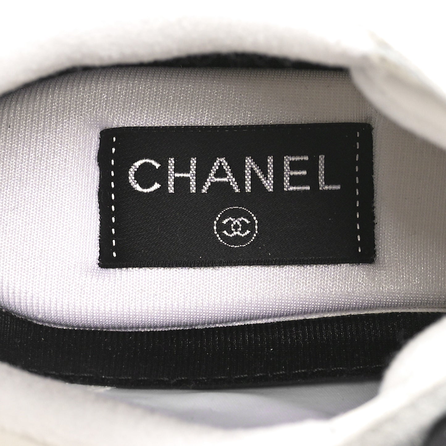 Suede Calfskin Fabric CC Sneakers 40 White