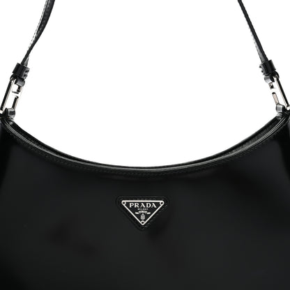 Prada Spazzolato Cleo Shoulder Bag Black 8 of 11