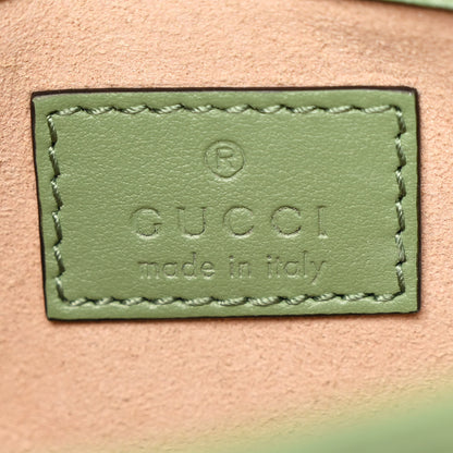 Gucci Calfskin Matelasse Super Mini GG Marmont Shoulder Bag Salamander Green 6 of 11