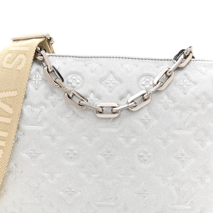 Louis Vuitton Metallic Lambskin Embossed Monogram Coussin PM Silver 11 of 12