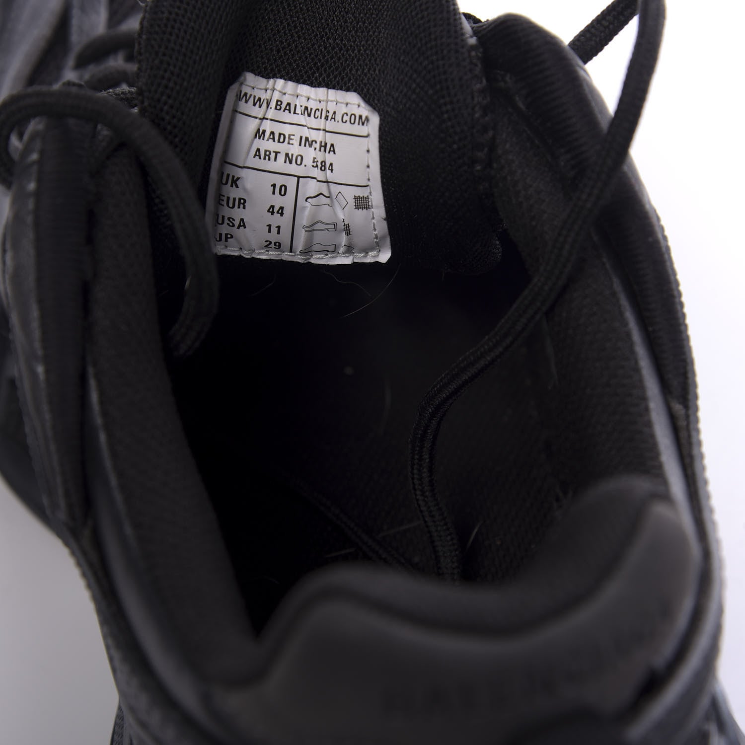 Balenciaga Rubber Mesh Pearlescent Mens Track.2 Open Sneakers 44 Black 7 of 10