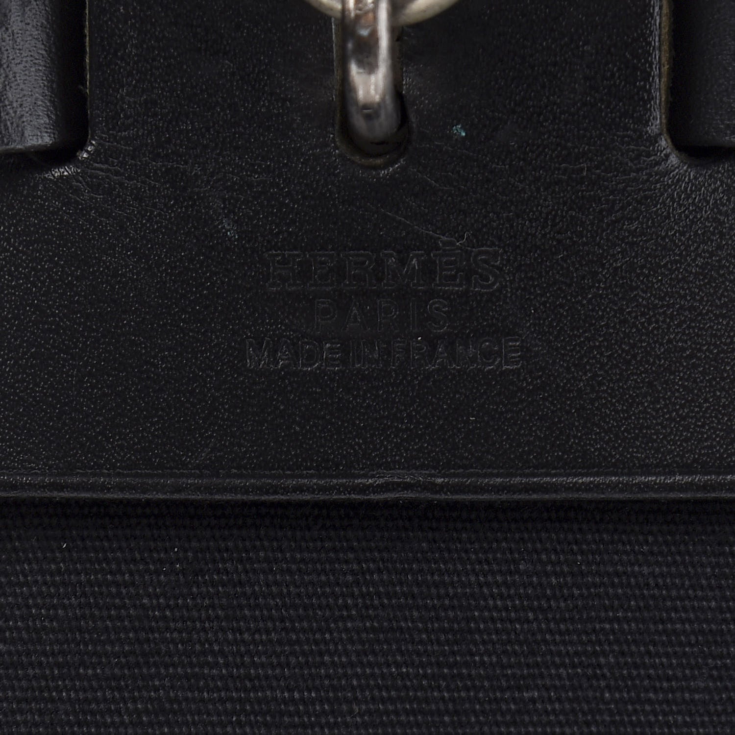 Hermes Toile Vache Calfskin Herbag 39 MM Black 7 of 19