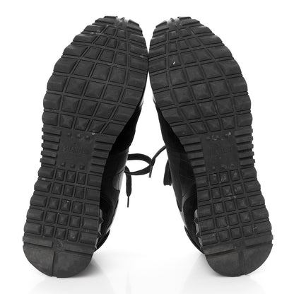 Valentino Garavani Nappa Suede Camouflage Womens Rockrunner Sneakers 39.5 Black 6 of 10