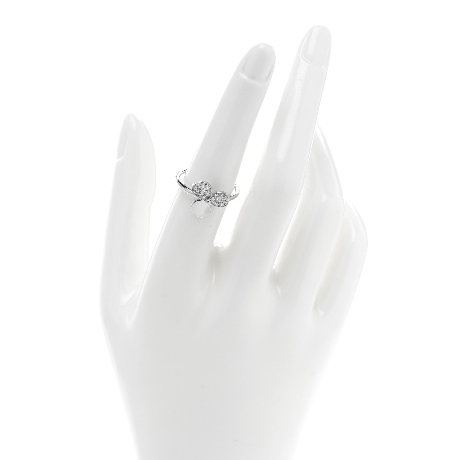 Tiffany Platinum Diamond Paper Flowers Ring 54 7 2 of 5