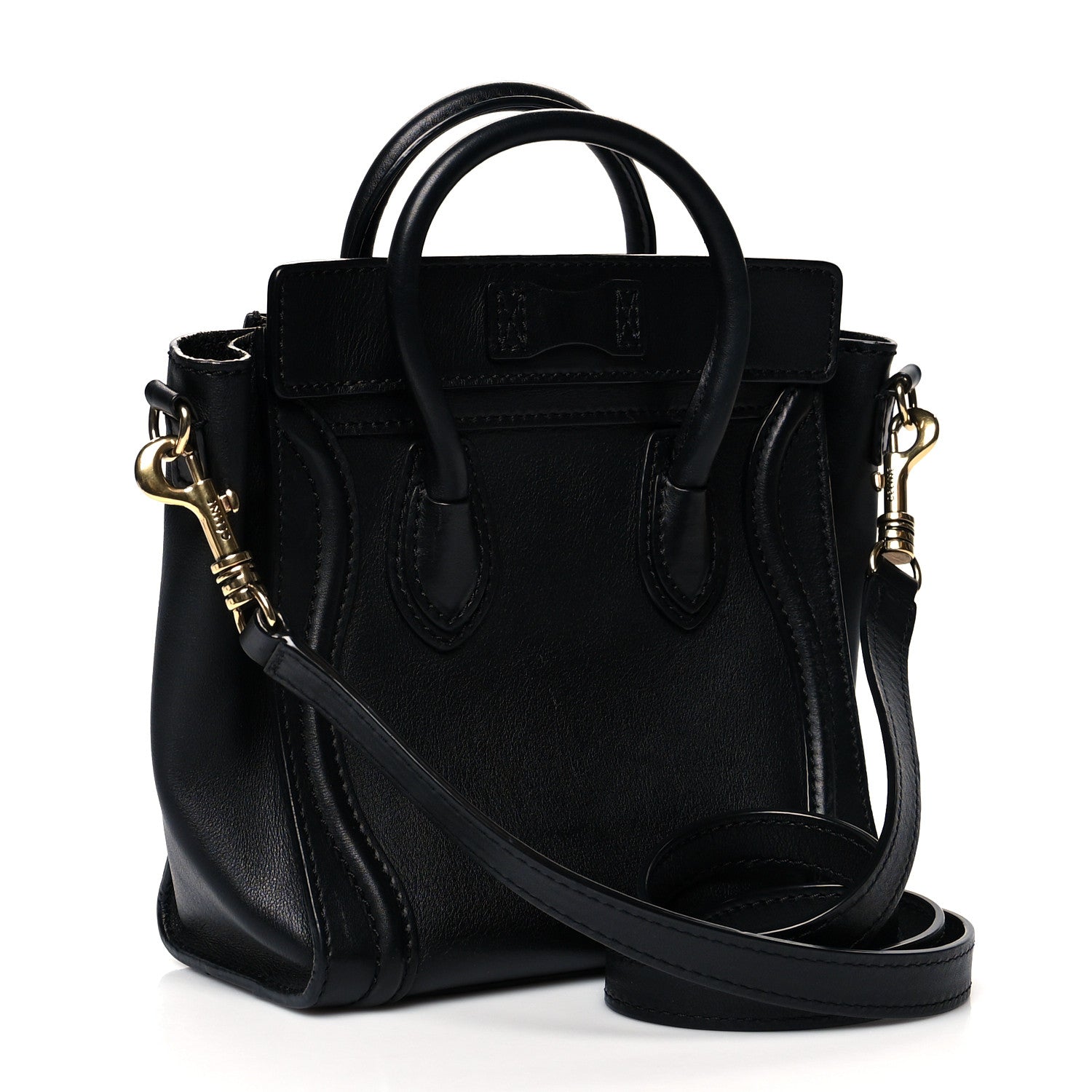 Celine Smooth Calfskin Nano Luggage Black 3 of 13