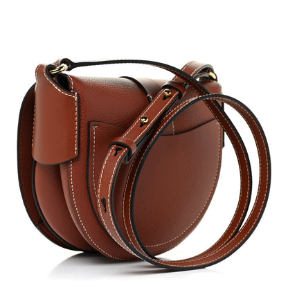 Chloe Grained Calfskin Small Darryl Saddle Crossbody Bag Sepia Brown 3 of 11