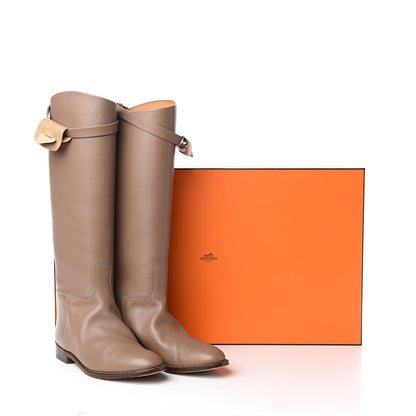 Hermes Swift Kelly Jumping Boots 39 Etoupe 9 of 9