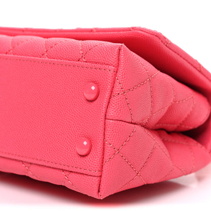 Chanel Caviar Quilted Incognito Extra Mini Coco Handle Flap Pink 10 of 10