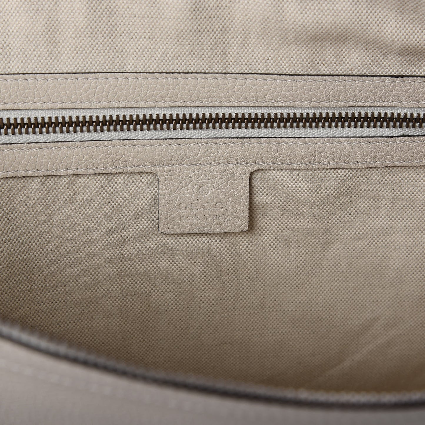 Grained Calfskin Logo Half Moon Hobo White