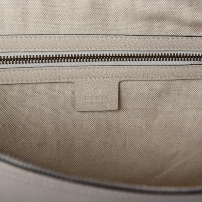 Gucci Grained Calfskin Logo Half Moon Hobo White 8 of 10
