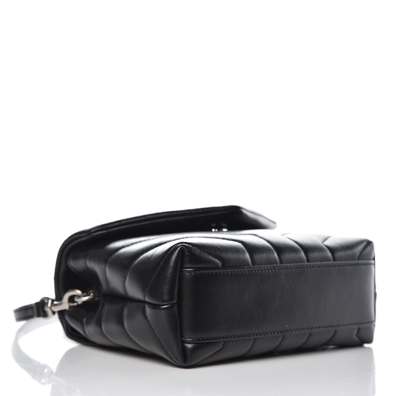 Saint Laurent Calfskin Y Quilted Monogram Toy Loulou Crossbody Bag Black 4 of 7