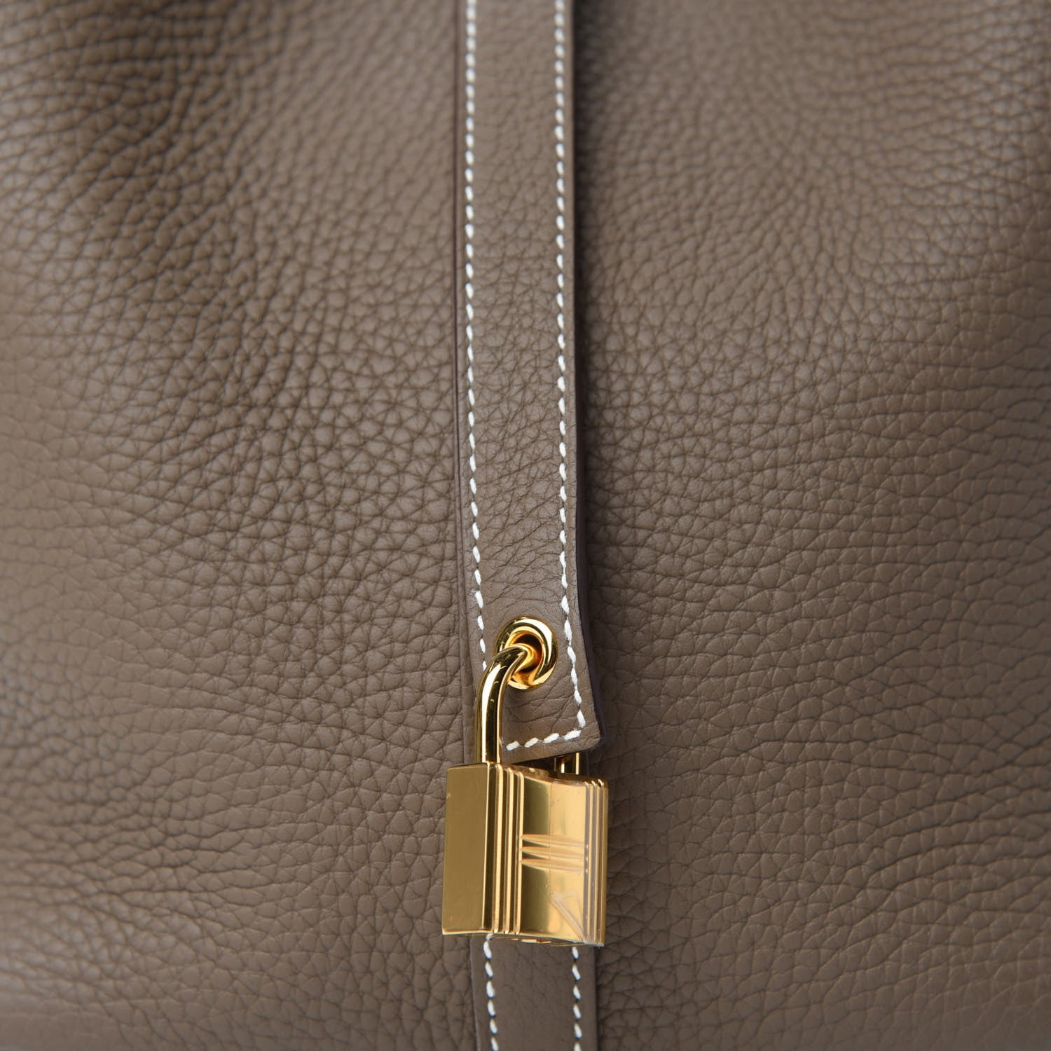 Hermes Taurillon Clemence Picotin Lock 22 MM Etoupe 10 of 11