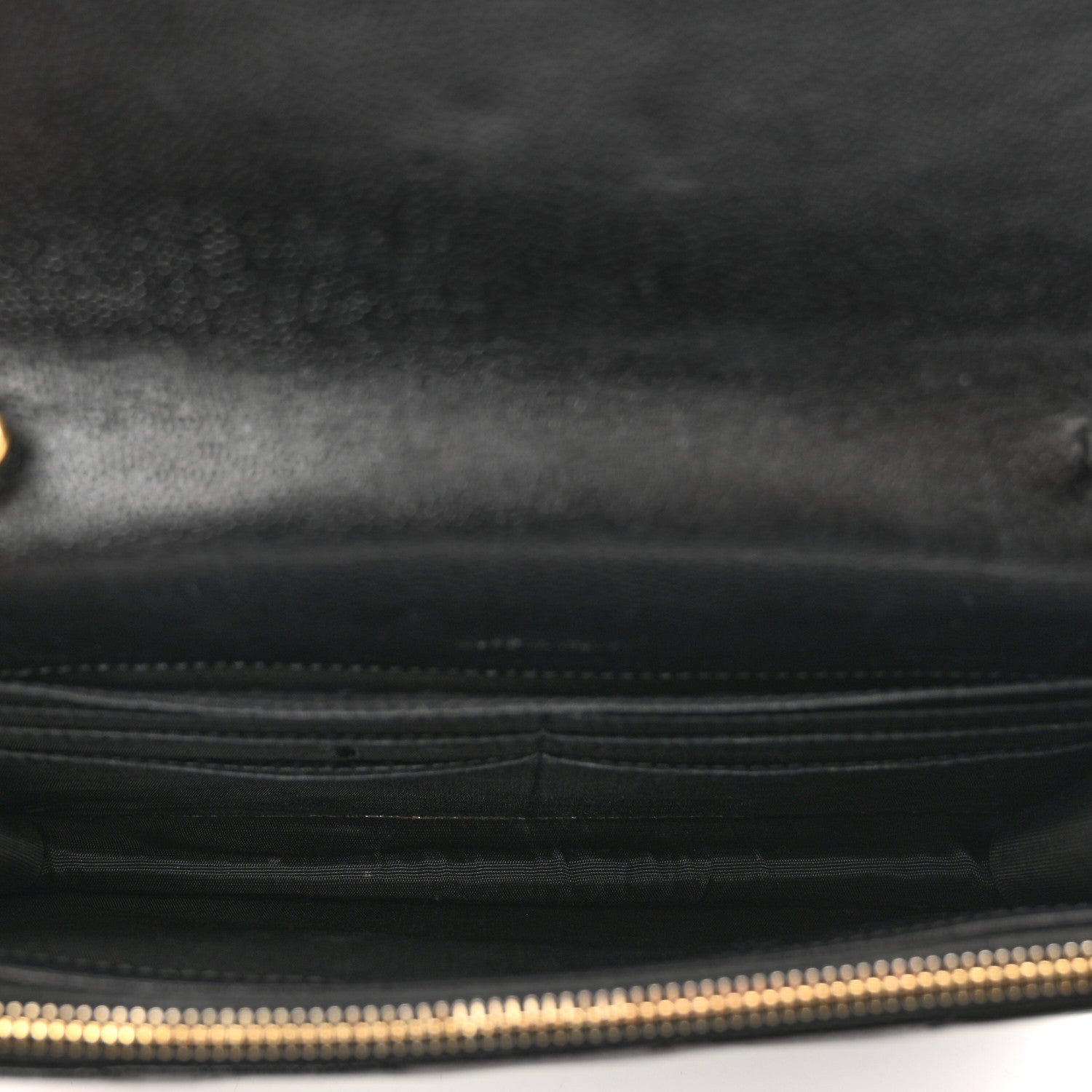Saint Laurent Grain De Poudre Matelasse Chevron Monogram Envelope Chain Wallet Black 6 of 11